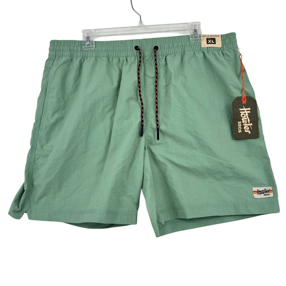 Howler Bros Salado Shorts Mens Size XL Minty Green Nylon Pull On Drawstring